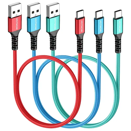 Miniatura 11 de Cable corto USB A a USB C de 0.5 pies, paquete de 3 cables USB C de 6 pulgadas de carga rápida 3A para iPhone 17 16 15, Samsung Galaxy S24 S23 S11