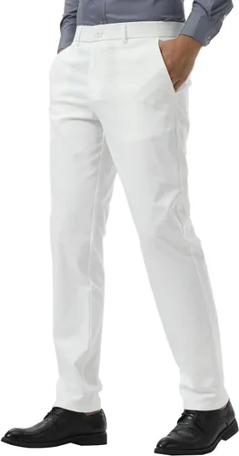 Miniatura 15 de Plaid&Plain - Pantalones chinos, a los tobillos de corte ajustado, elásticos, color caqui, para hombre