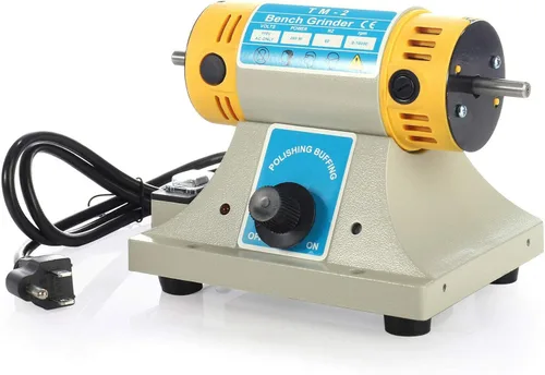 Miniatura 9 de JIAN YA NA Pulidora del torno del banco de la máquina 110V 350W TM-2 del almacenador intermediario de pulido de roca de la joyería