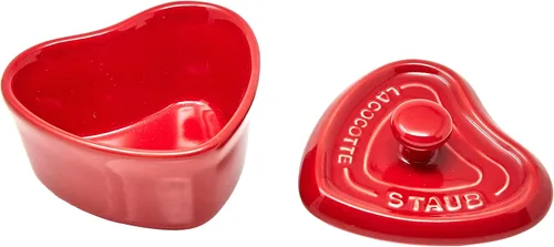 Miniatura 2 de Staub Mini Cocotte Corazón Cerámica con Tapa, Rojo Cereza