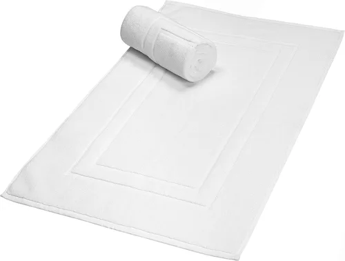 Miniatura 10 de GLAMBURG Paquete de 2 tapetes de baño de algodón prémium de 20 x 32 pulgadas, 100% algodón hilado en anillo, calidad de hotel y spa, 21.16 oz/m²