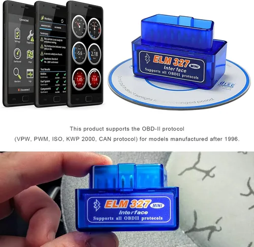 Miniatura 5 de Sun Walker ELM327 OBDII - Escáner de diagnóstico automático para automóvil, interfaz ELM327 profesional detector de fallas Bluetooth, mini lector