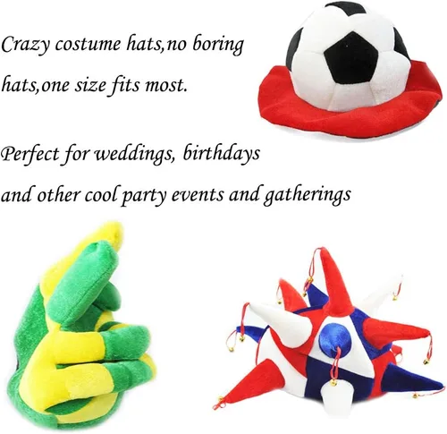 Miniatura 3 de Divertidos sombreros de fiesta divertidos para adultos, paquete de 6 – Sombreros de disfraz novedosos surtidos para suministros de fiesta