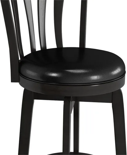 Miniatura 9 de Hillsdale Savana Taburete de cocina de madera, 29.5 pulgadas de alto, negro