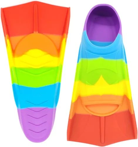 Miniatura 13 de Swimming Training Fins,Comfortable Silicone Flippers for Swimming and Diving,Size Suitable Kids Girls Boys Adult BG-Green Grassland