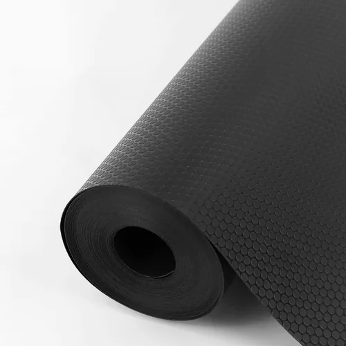 Miniatura 13 de WochiTV Forro para estantes de gabinetes, cajón 11.8 pulgadas x 4.9 pies, protectores impermeables de plástico EVA no adhesivo para cocina, Negro