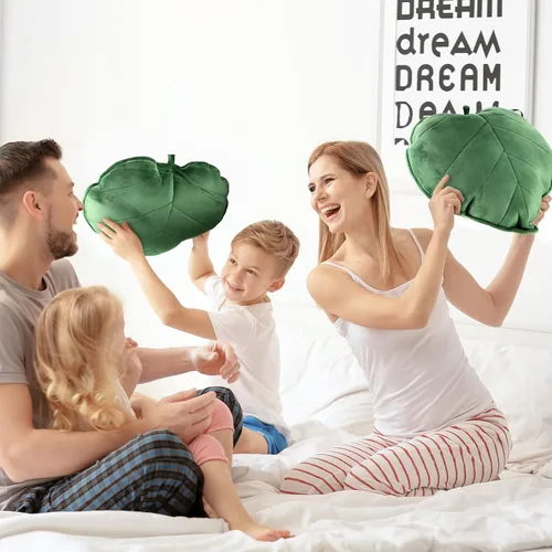 Miniatura 6 de Yookeer 2 piezas de almohadas en forma de hoja 3D con hojas de planta decorativas para sofá, sala de estar, dormitorio, sofá, decoración del hogar