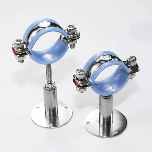 Miniatura 5 de AKIHISA Soporte de tubo de montaje en techo de 3-1/2 pulgadas, paquete de 2 ganchos ajustables de acero inoxidable 304 con anillo dividido