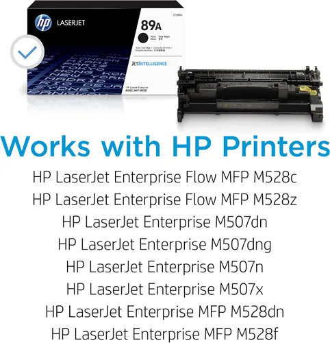 Miniatura 2 de HP Cartucho de tóner negro 89A Funciona con LaserJet Enterprise M507, MFP M528 CF289A (Paquete de 2)