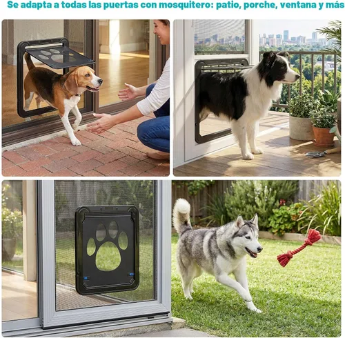 Miniatura 6 de Ownpets Puerta mosquitera para perros, Puerta mosquitera para mascotas con cierre, Puerta mosquitera magnética con cierre, Puerta mosquitera robusta