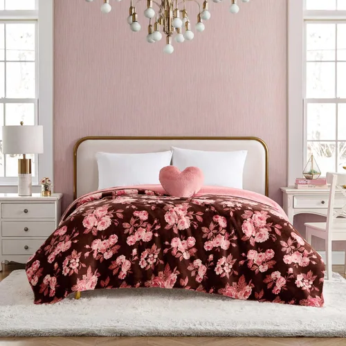 Miniatura 10 de Betsey Johnson – Twin Size Blanket, Soft Plush Bedding with Cozy Sherpa Reverse, Blanket for Couch or Bed, Lightweight for All Seasons