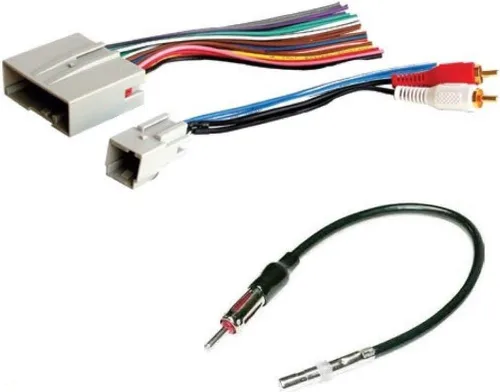 Arnés de cable estéreo para automóvil y adaptador de antena para instalar una radio de mercado de accesorios para algunos vehículos Ford Lincoln