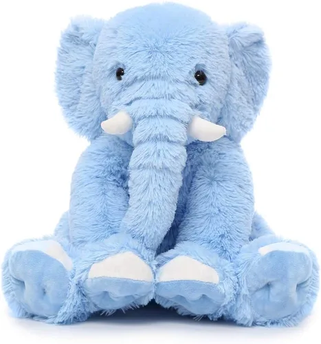 MorisMos Animal de Peluche Elefante Grande, Compañero de Peluche Suave de Elefante de 19.6 Pulgadas, Regalos para Niñas y Niños, Azul