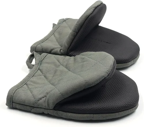 Miniatura 33 de 1 par de manoplas cortas para horno, guantes de silicona resistentes al calor para cocina, mini guantes de horno para 500 grados, superficies