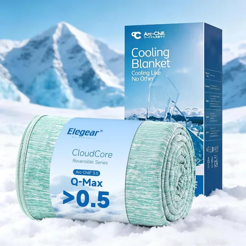 Miniatura 11 de Elegear Manta Refrescante Revolucionaria que Absorbe el Calor para Mantener el Cuerpo Fresco para Sudores Nocturnos, Arc-Chill 3.0 Fibra Fresca