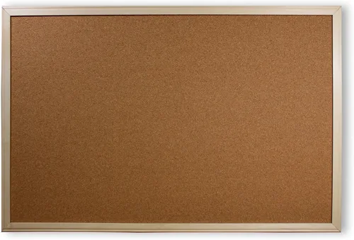 Flipside Products Tablero de anuncios de corcho de 24 x 36 pulgadas (2 x 3 pies), marco de madera natural, tablero de mensajes y visión, pin de