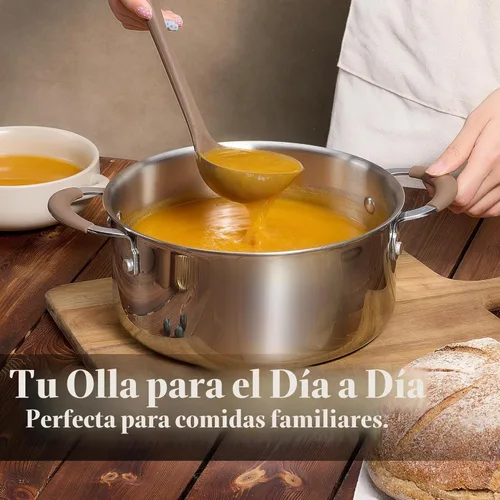 Miniatura 6 de CAROTE Juego de utensilios de cocina de acero inoxidable de 19 piezas con mango desmontable, juego de ollas y sartenes, juegos de cocina