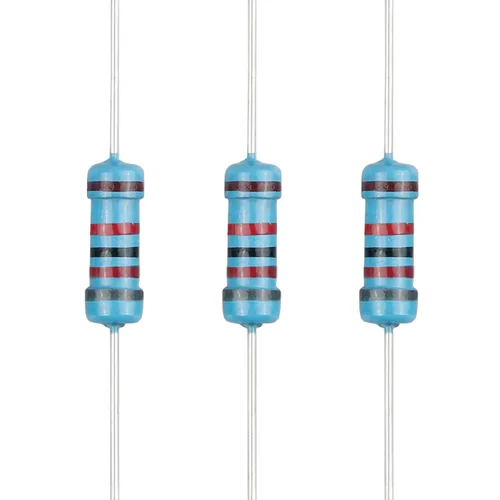 Miniatura 60 de 100 resistencias de 1 ohm 1/2 W (0.5 vatios) ±1% tolerancia de película metálica, resistencia fija de múltiples valores de resistencia opcional