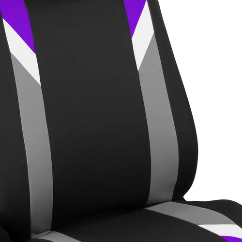 Miniatura 6 de FH Group - Fundas de tela para asientos delanteros bajos de auto con reposacabezas extraíble, ajuste universal, compatible con bolsa de aire