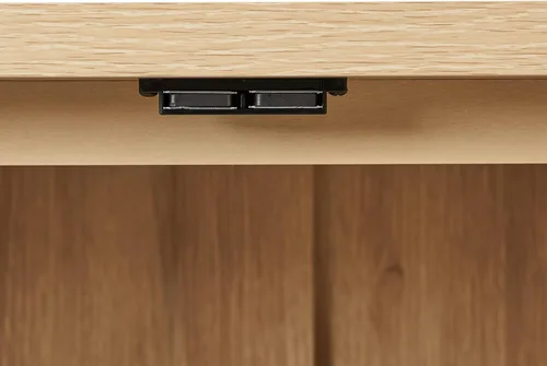 Miniatura 15 de Crosley Furniture Kenji - Armario para tocadiscos con almacenamiento de vinilo, soporte multimedia, organizador moderno para el hogar