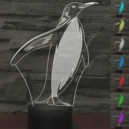 3D Star Visualización Óptica Iluminación 7 Colores Cambio Interruptor Táctil LED Lámpara de Mesa Infantil Luz Nocturna para Decoración Hogar