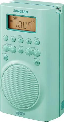 Miniatura 2 de Sangean H205TQ Radio digital de sintonización AM/FM/Alerta meteorológica portátil, resistente al agua para la ducha, turquesa