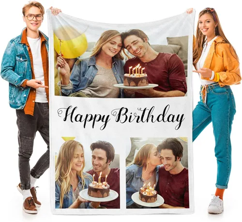 Miniatura 13 de Printwoo Mantas personalizadas con foto, manta de fotos personalizada, mantas personalizadas con imagen, regalos personalizados para mujeres