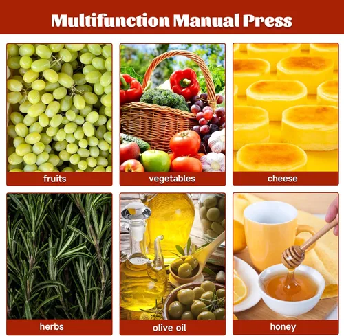 Miniatura 6 de Extractor de prensa de miel de abeja grande, extractor manual de miel de acero inoxidable 12.6L Extractor de prensa de jugo de frutas