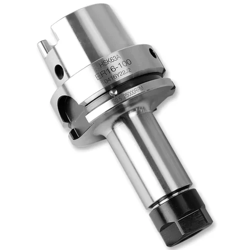 HSK63A ER Portaherramientas con tuerca deslizante, HSK63A-ER16-100 Soporte de bloque de portabrocas G2.5/25000 RPM Aplicar para máquina herramienta