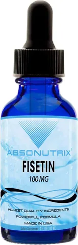 Fisetin 100 mg, líquido de 4 onzas, 200 porciones, fabricado en Estados Unidos, absorción rápida, ingredientes potentes de calidad, probados por