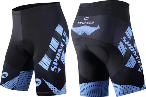 Miniatura 28 de sponeed Pantalones cortos de ciclismo para hombre, pantalones acolchados para ciclismo, ropa de ciclismo