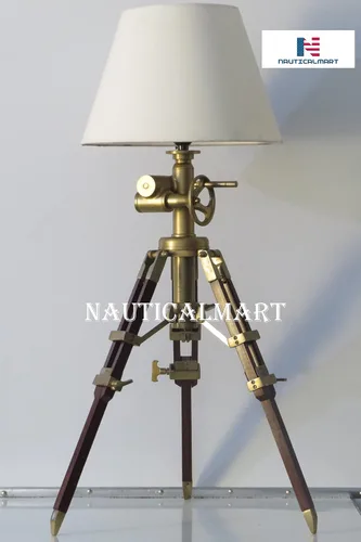 Miniatura 4 de Lámpara de mesa con trípode, decoración náutica, lámparas industriales (pantalla no incluida), lámpara de mesita de noche industrial