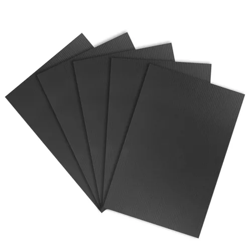 uxcell Hojas de plástico corrugado, letreros negros en blanco de 0.118 pulgadas para patio, 8 x 12 pulgadas, tablero impermeable en blanco, 5 piezas