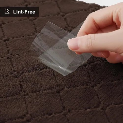 Miniatura 8 de Homaxy - Paquete de 12 trapos de cocina (13 x 19 pulgadas, marrón), de terciopelo coral supersuaves y absorbentes para lavar platos, paño