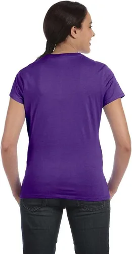 Miniatura 3 de Hanes Perfect-T Camiseta, Púrpura, Grande, Púrpura