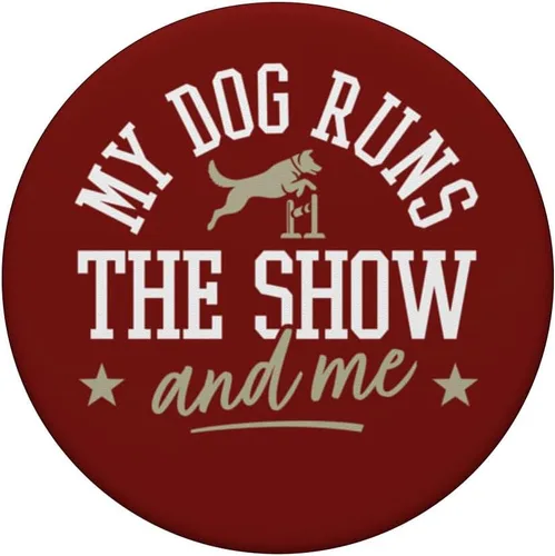 Miniatura 3 de Dog Agility Handler - Funny Dog Sports - Dog Agility PopSockets Adhesive PopGrip