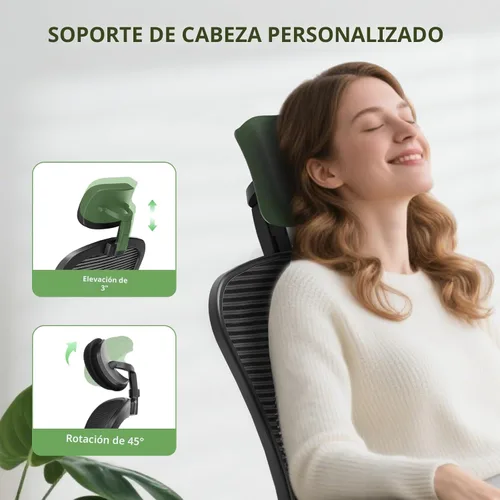 Miniatura 5 de Silla de oficina ergonómica, capacidad de 330 libras, silla de computadora con respaldo alto para largas horas, cómoda, silla ejecutiva giratoria
