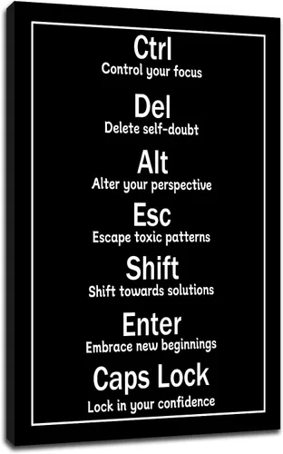 Miniatura 30 de Motivational Wall Art 1% Better Every Day Quote Framed Canvas Poster Inspirational Wall Decor for Office Gym Study Room Small Size Growth Mindset