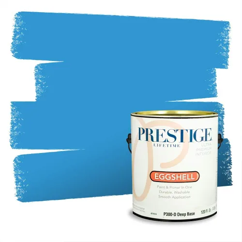 Miniatura 1254 de Pintura Exterior + imprimación PRESTIGE, todo-en-uno, 1 galón, acabado mate, color comparable al Valspar* Royal Gray* VS151-Gris real
