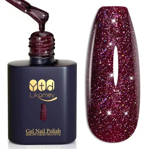 Miniatura 17 de YTD Likomey Juego de esmaltes de uñas de gel Cat Eye, 8 colores de verano con purpurina magnética de cristal con barra magnética, plateado, verde