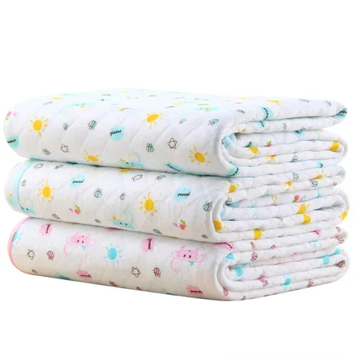 Colchón cambiador para pañales de bebé o niño, hoja impermeable protectora, almohadilla menstrual, paquete de 3, Blanco