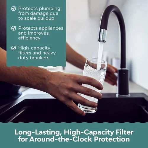 Miniatura 6 de Applied Membranes Inc. Descalcificador de agua para calentador de agua sin tanque y protección de báscula para toda la casa