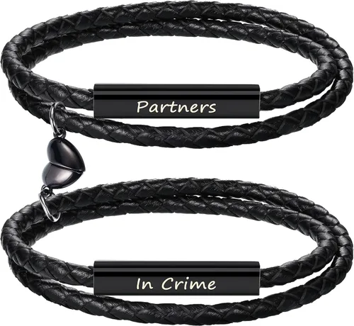 Miniatura 14 de Pulseras para parejas para mujeres, regalos para hombres, aniversario de boda, regalos de nacimiento para novio, novia, pulsera a juego, 2 piezas