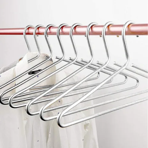 Miniatura 5 de Perchas de aluminio dorado mate de alta calidad, 10 perchas doradas resistentes para trajes