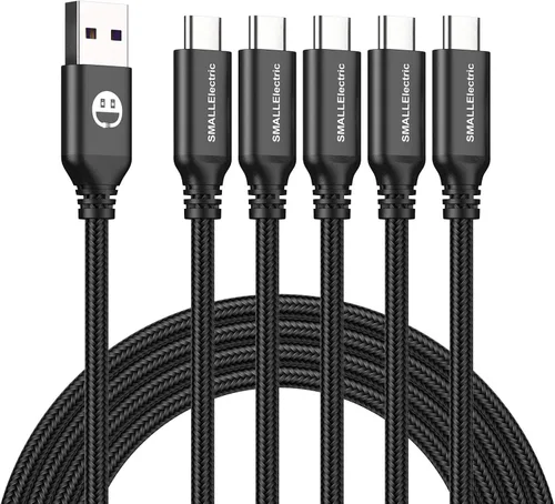 Miniatura 8 de Cable USB Tipo C CarPlay Paquete de 5 de 3 Pies, Cables Trenzados de Cargador de Coche de Carga Rápida USB Tipo A a C para 17/17 Pro/16e/16/15 Pro