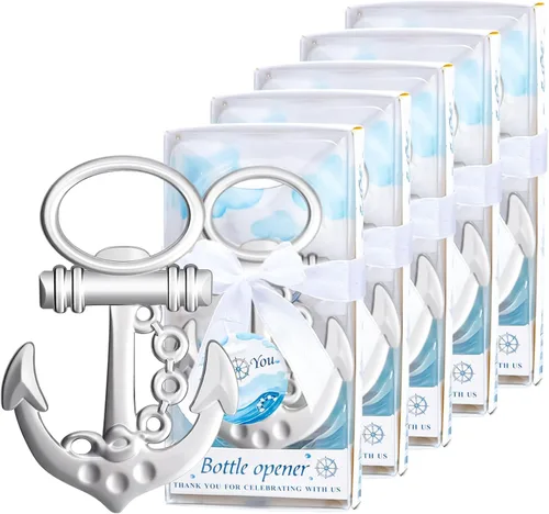 Miniatura 9 de 50 abrebotellas con diseño de ancla para temática náutica, regalos de boda, decoraciones de despedida de soltera o recuerdos de fiesta de baby bronce