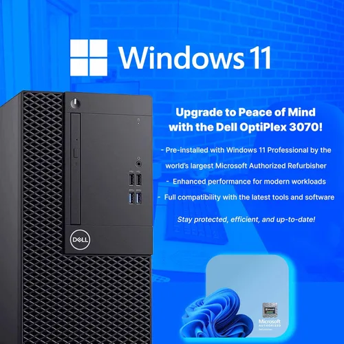 Miniatura 3 de Dell Procesador OptiPlex 3070 Tower Intel i5 de 9ª generación HC, 16 GB DDR4 RAM, SSD de 1 TB, GPU Quadro P620 de 2 GB, altavoces RGB, cámara web