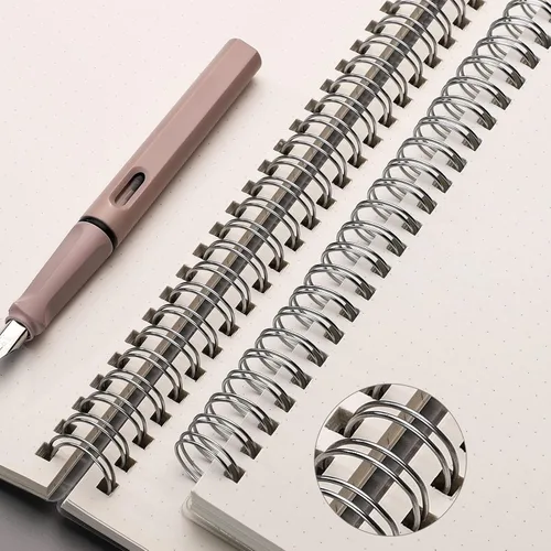 Miniatura 3 de AHGXG Paquete de 3 cuadernos en espiral, diario A5 con cuadrícula de puntos gruesos de 3.53 oz/m², tapa dura transparente, 80 hojas, para diario