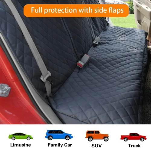 Miniatura 6 de Fundas de asiento de coche Honest Dog, funda de asiento para perro con solapa lateral para automóviles, camiones y SUV - Funda impermeable y Negro
