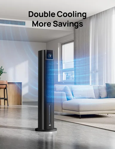Miniatura 7 de DREO Enfriador evaporativo de pantano de aire, ventiladores de enfriamiento de 43 pulgadas que sopla aire frío 2026 actualizado, ventilador de piso
